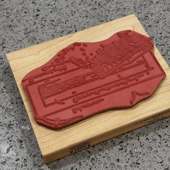 BOAT SCENE Morgan Stamp Large Rubber Mount Ocean Beach Lake Card Making Crafts - Picture 4 of 9